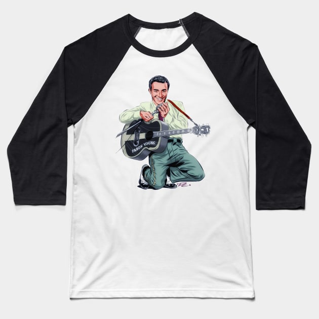 Faron Young - An illustration by Paul Cemmick Baseball T-Shirt by PLAYDIGITAL2020